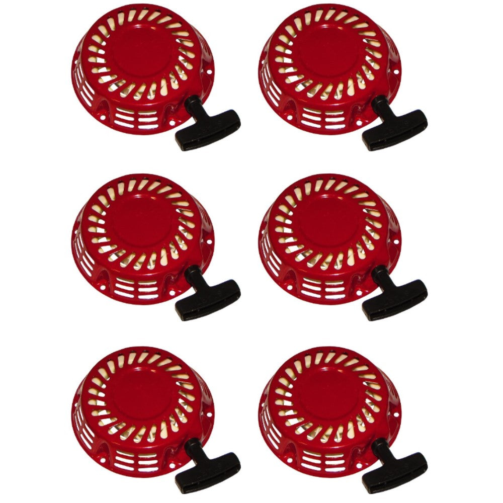 New 6 Pack of Pull Start Red Recoil Cover 5.5HP & 6.5HP Fits Honda GX160 & GX200