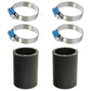 (2) Air Cleaner Hoses with (4) Hose Clamps  Fits International Replaces 362757R1