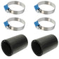 (2) Air Cleaner Hoses with (4) Hose Clamps  Fits Allis Chalmers Replaces 206996