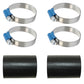 (2) Air Cleaner Hoses with (4) Hose Clamps  Fits Massey Harris Replaces 21327A