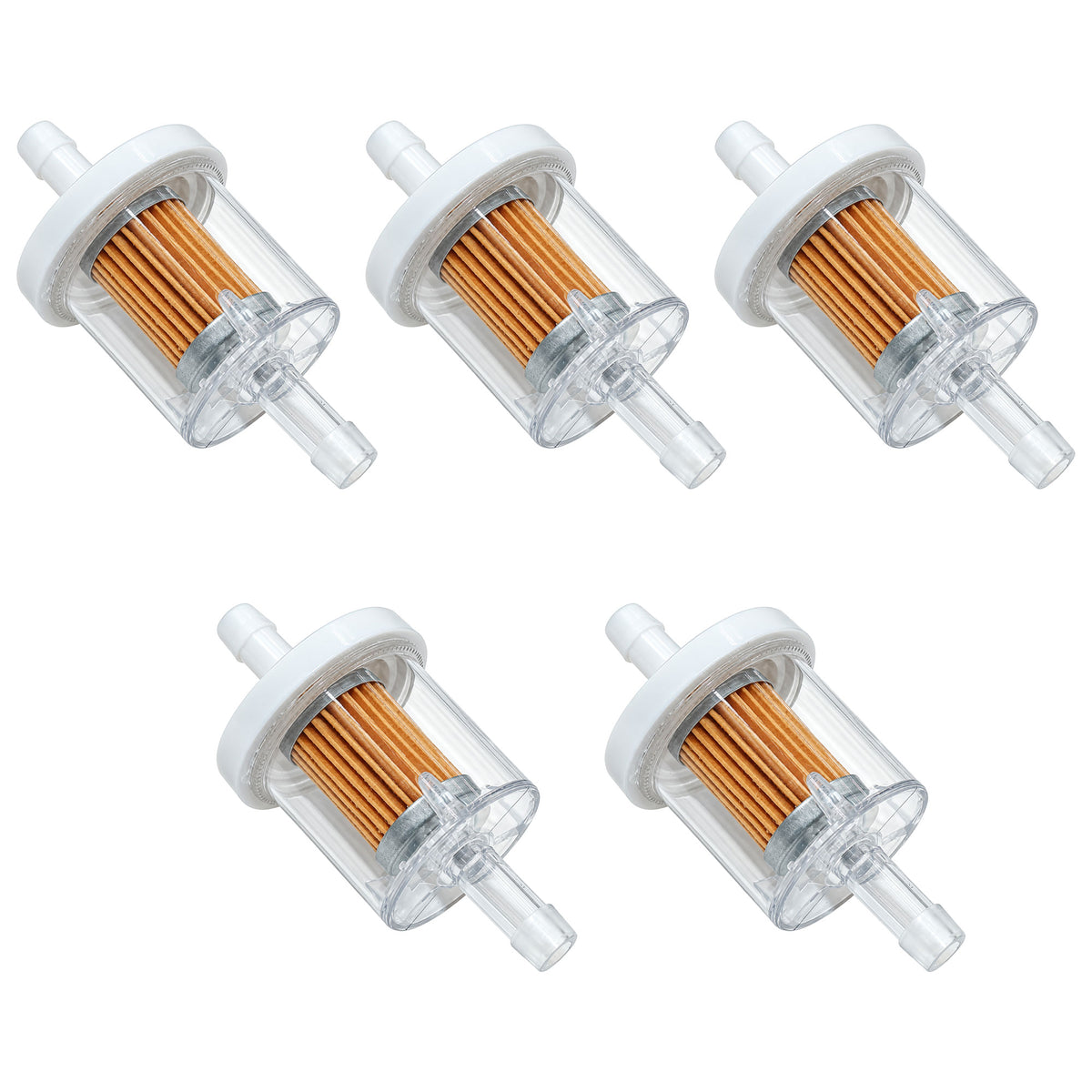 1/4" Small Engine Fuel Filter Lawn Mower Generator Fits Briggs/Fits Kawasaki 5 Pack