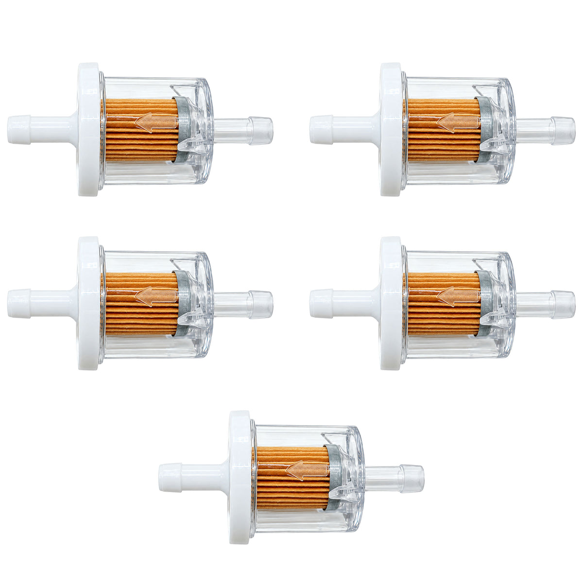 1/4" Small Engine Fuel Filter Lawn Mower Generator Fits Briggs/Fits Kawasaki 5 Pack