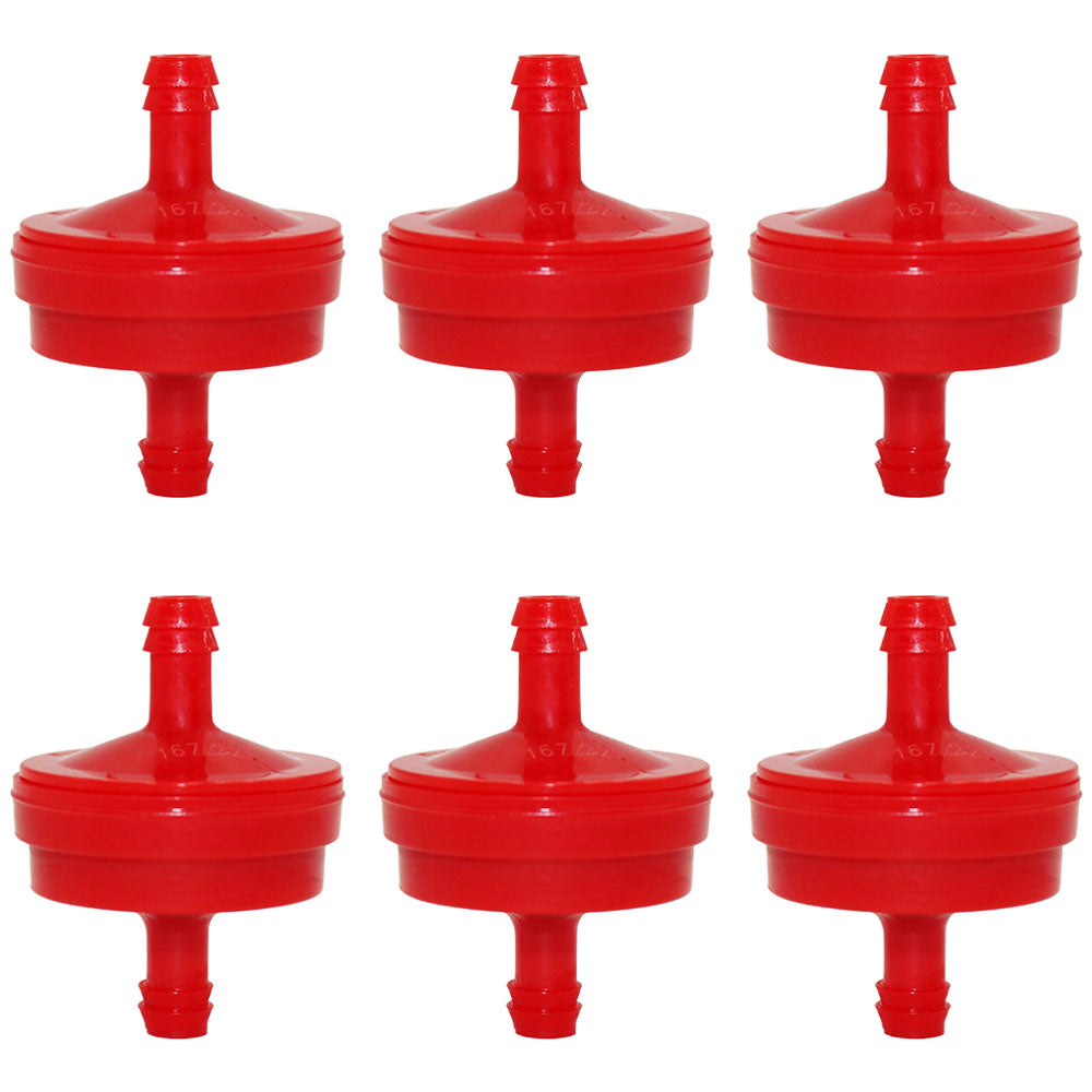 Qty 6: Inline Fuel Filters Fits John Deere Replaces AM107314
