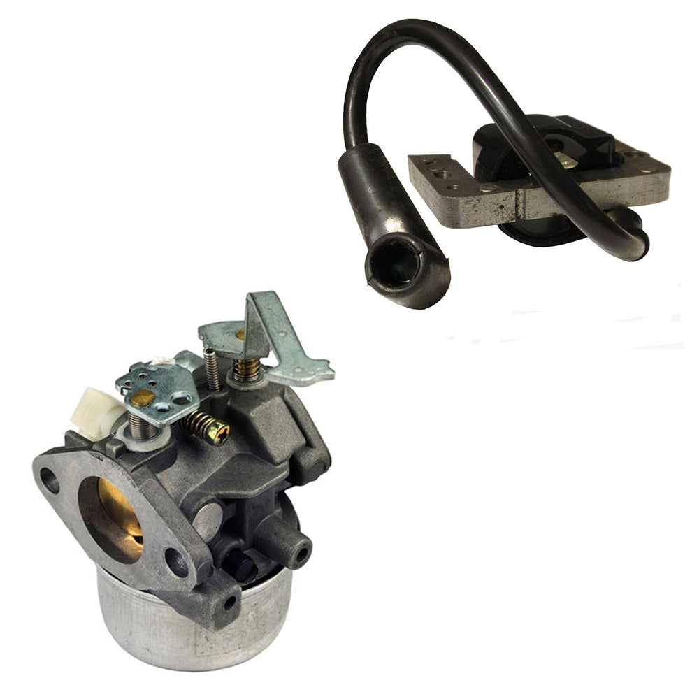 Carburetor 640152A & Solid State Ignition Coil fits Tecumseh HM70-HM100