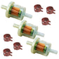 3 Inline Fuel Filters and 6 Fuel Line Clamps Fits Cub Cadet Replaces 5065D