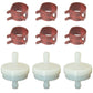3 Fuel Filters and 6 Hose Clamps Fits Ford/New Holland Replaces 394358