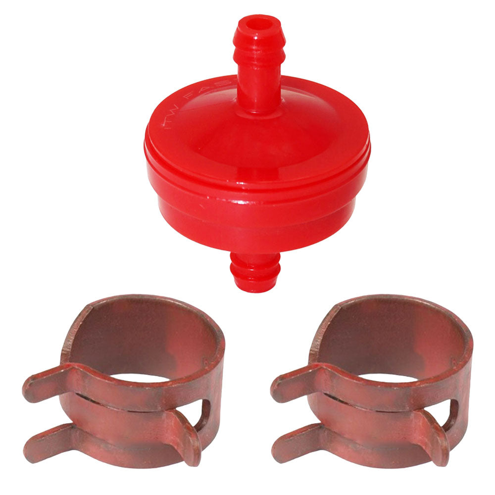 1 Fuel Filter and 2 Hose Clamps Fits Case/International Harvester 7111296