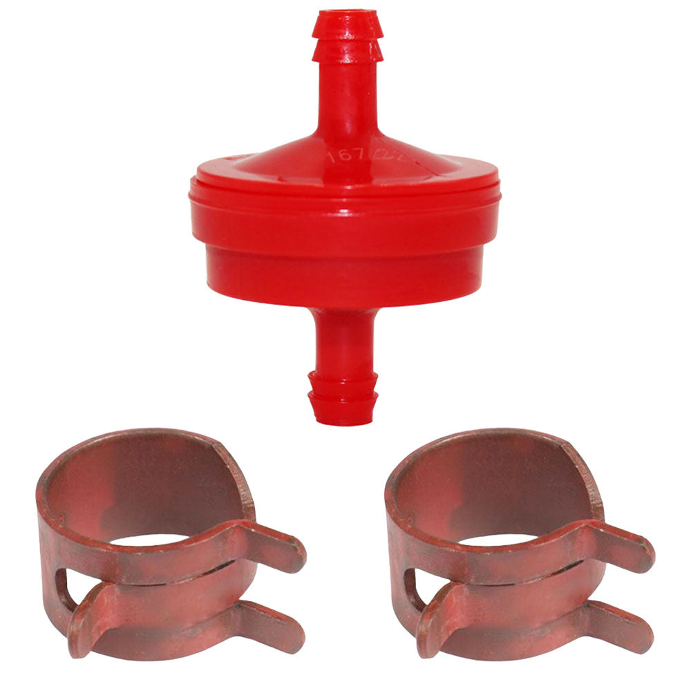 1 Fuel Filter and 2 Hose Clamps Fits Case/International Harvester 7111296