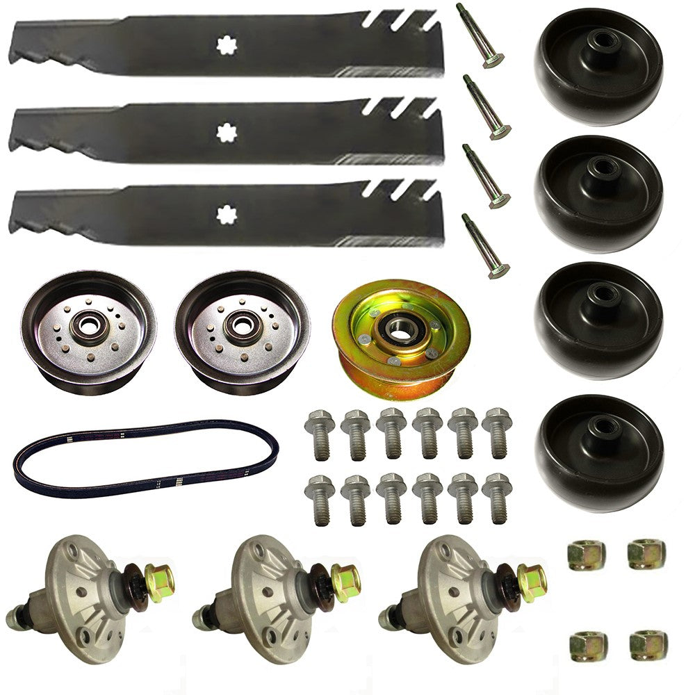 GX10168 48" Deck Rebuild Kit Toothed w/ Wheels & Hardware Fits John Deere 145