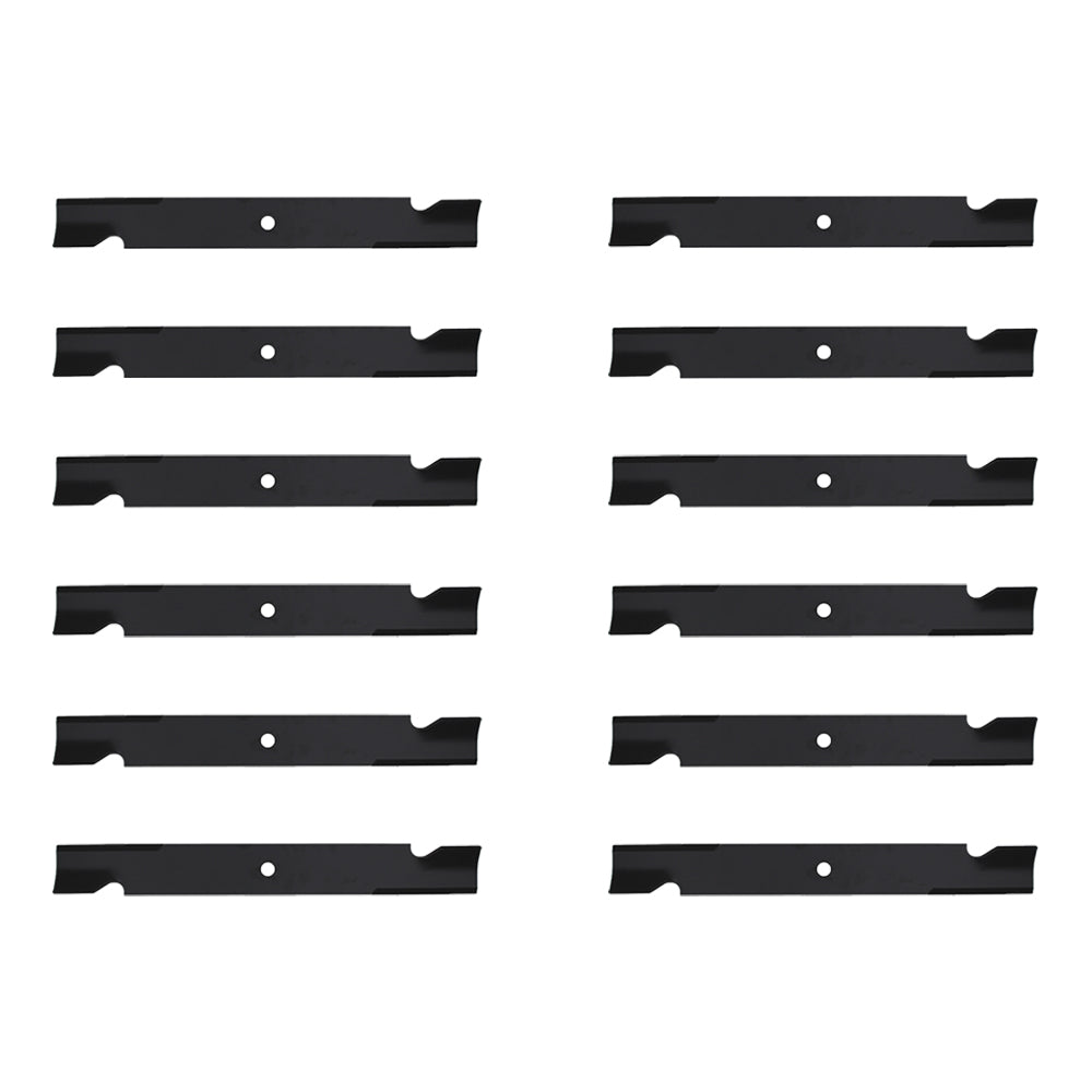 Qty 12: Notched High-Lift Mower Blade
 Fits Bad Boy Replaces 038-2007-00
