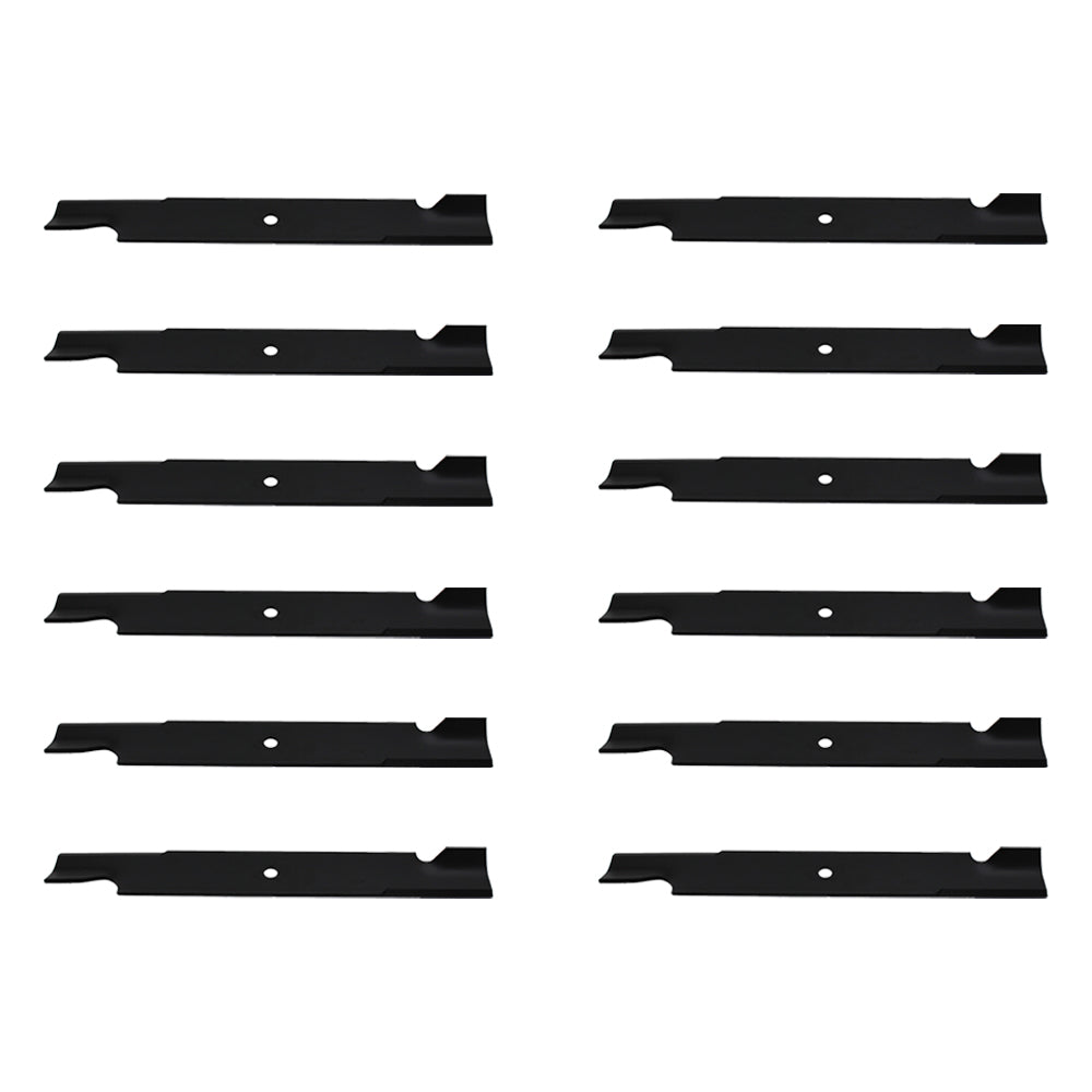 Qty 12: Notched High-Lift Mower Blade
 Fits Exmark Replaces 1-633483