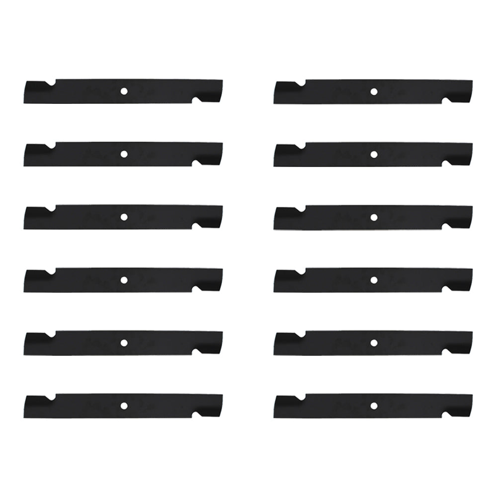 Qty 12: Notched High-Lift Mower Blade
 Fits Bunton Replaces PL7441