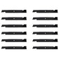 Qty 12: Notched High-Lift Mower Blade
 Fits Bunton Replaces PL7441