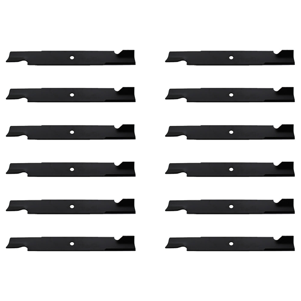 Qty 12: Notched High-Lift Mower Blade
 Fits Exmark Replaces 1-633483