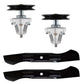 Mower Deck Spindle & OEM HL Type Blade Kit for TroyBilt Super Bronco LT-46 46"