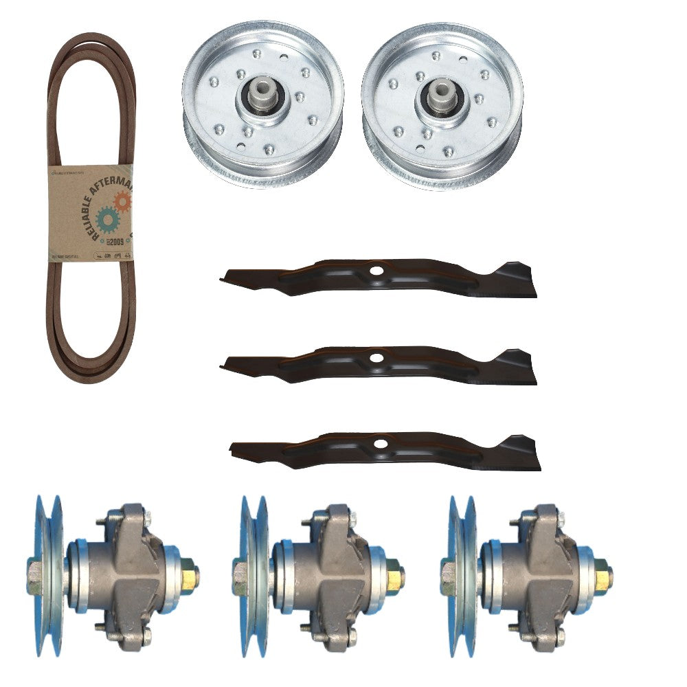 618-04129 Mower Deck Spindles w/ Blades, Belt & Pulleys
 Fits Cub Cadet