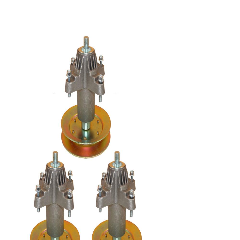 Qty 3: Spindle Assembly W/Pulley
 Fits Cub Cadet Replaces 618-0659