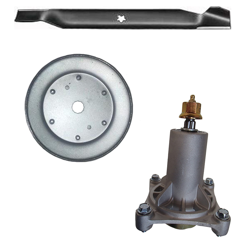Spindle, Blade and Pulley Fits Poulan Replaces 531307224