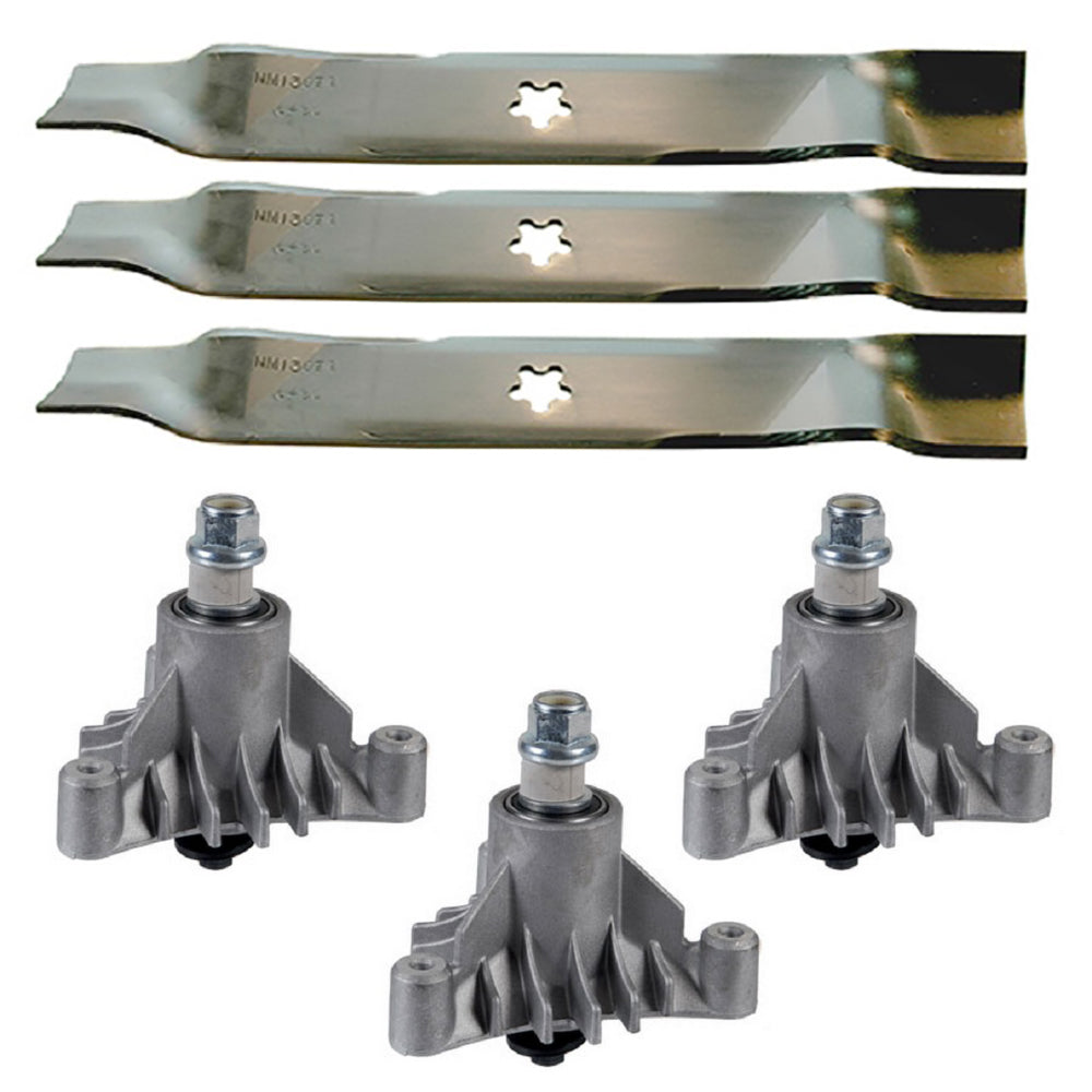 152443 143651 Blades Spindles Mandrel Kit For Husqvarna For Poulan For Craftsman