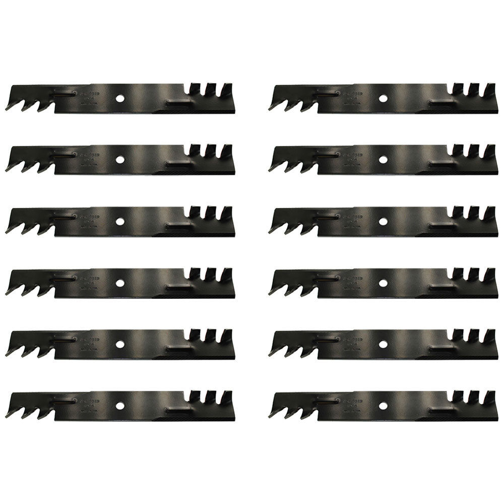 Qty 12: Toothed Mower Blades Fits Toro Replaces 1-633482