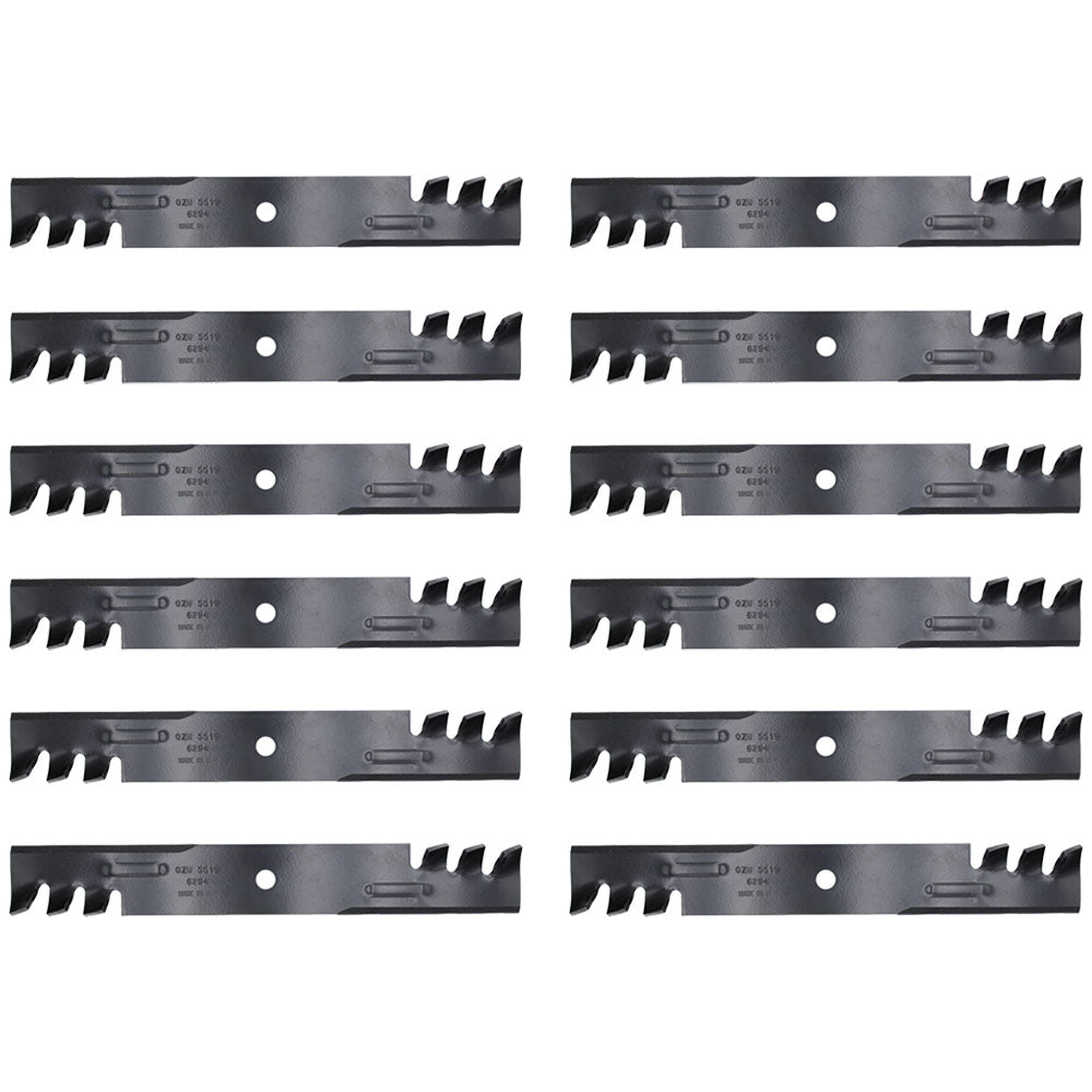 Qty 12: Toothed Mower Blades Fits Dixon Replaces 10715