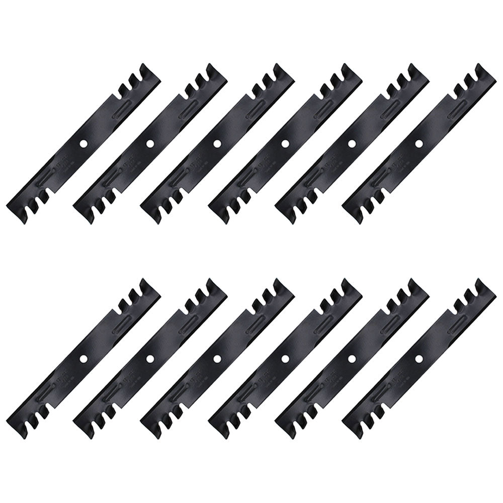 Qty 12: Toothed Mower Blades Fits Toro Replaces 1-633482
