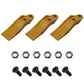Qty 3: Skid Steer Unitooth	w/ Hardware
 Fits Caterpillar Replaces 132-4720