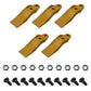 Qty 5: Skid Steer Unitooth	w/ Hardware
 Fits Caterpillar Replaces 132-4720