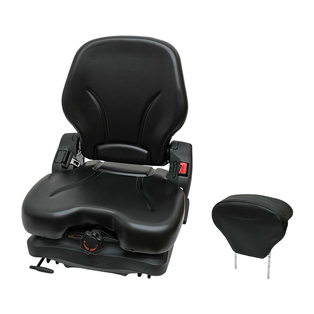 HD Low-Profile Suspension Seat w/ Matching Upper Backrest Fits New Holland L150