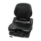 Heavy Duty Low-Profile Suspension Black Vinyl Seat with Matching Upper Backrest