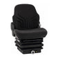 Premium Heavy-Duty Black Fabric Mechanical Suspension Seat w/ Matching Headrest
