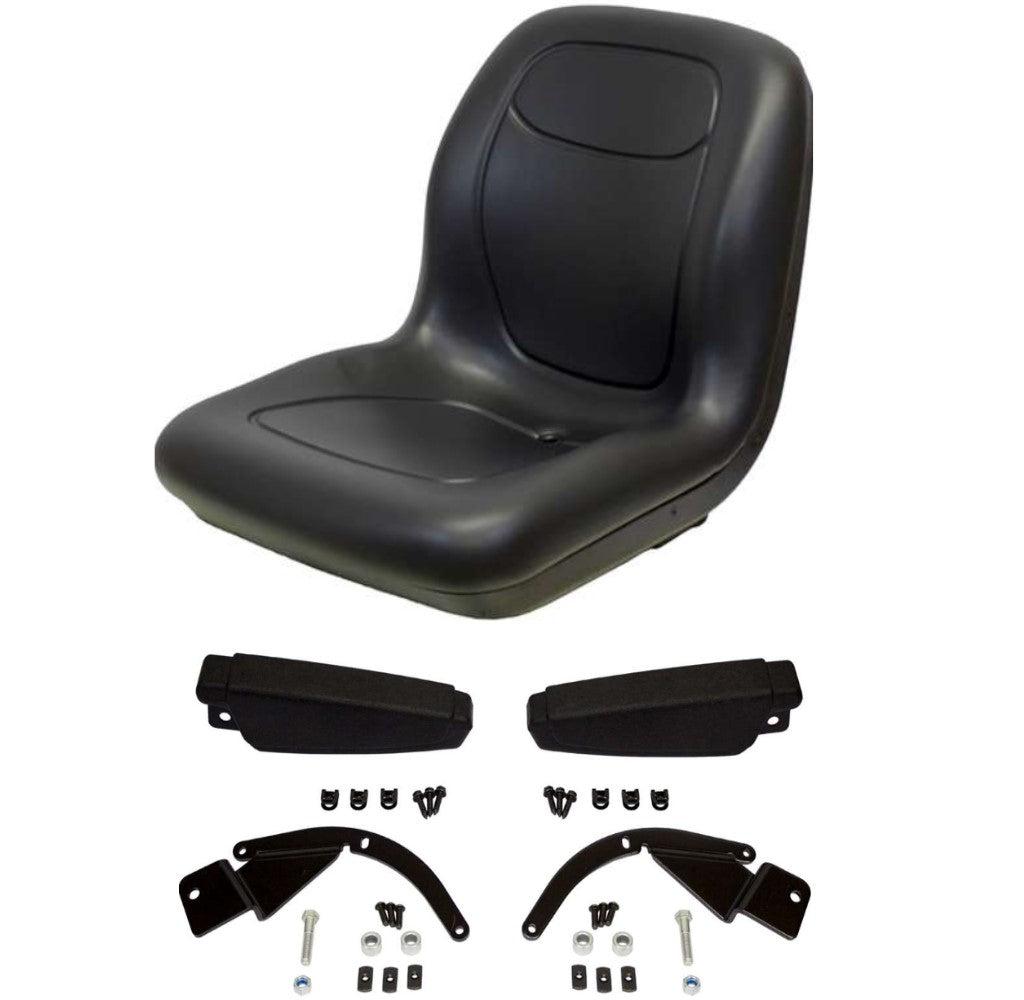 Black High Back Seat With Flip Up Arm Rests

 Fits Kubota Replaces 102707301CC
