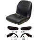 AM107759 Black High Back Seat With Flip Up Arm Rests

 Fits John Deere