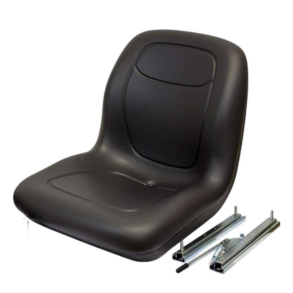 Uni Pro Black Bucket Seat w/ Pair of Slide Rails  Fits Komatsu