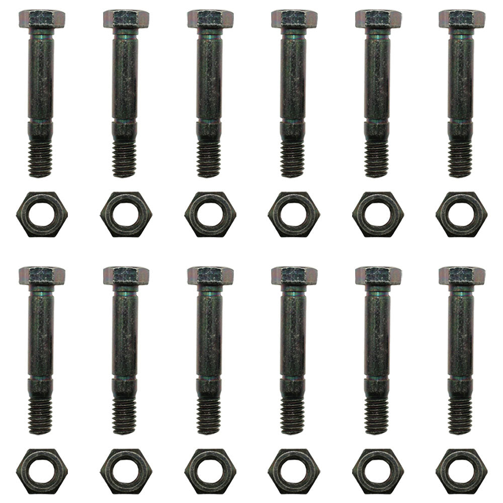 QTY 12: 2" x 5/16" Shear Pin with Nut  Fits Stiga Replaces 1812-9004-01