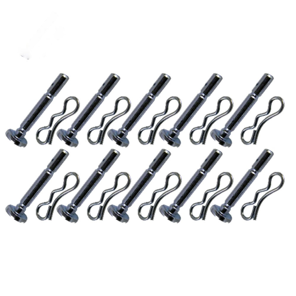 Ten New Shear Pins w/ Cotter Pins 1/4" X 1-7/8" Various Applications & Models
