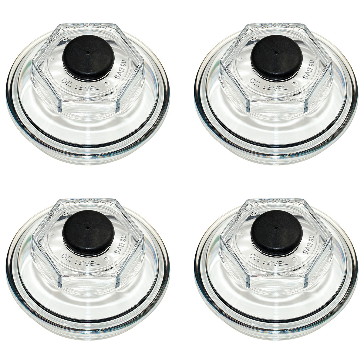 (4) 4" Oil Cap Kit 21-36 fits Dexter 9K 10K 12K 15K Axle Hubs