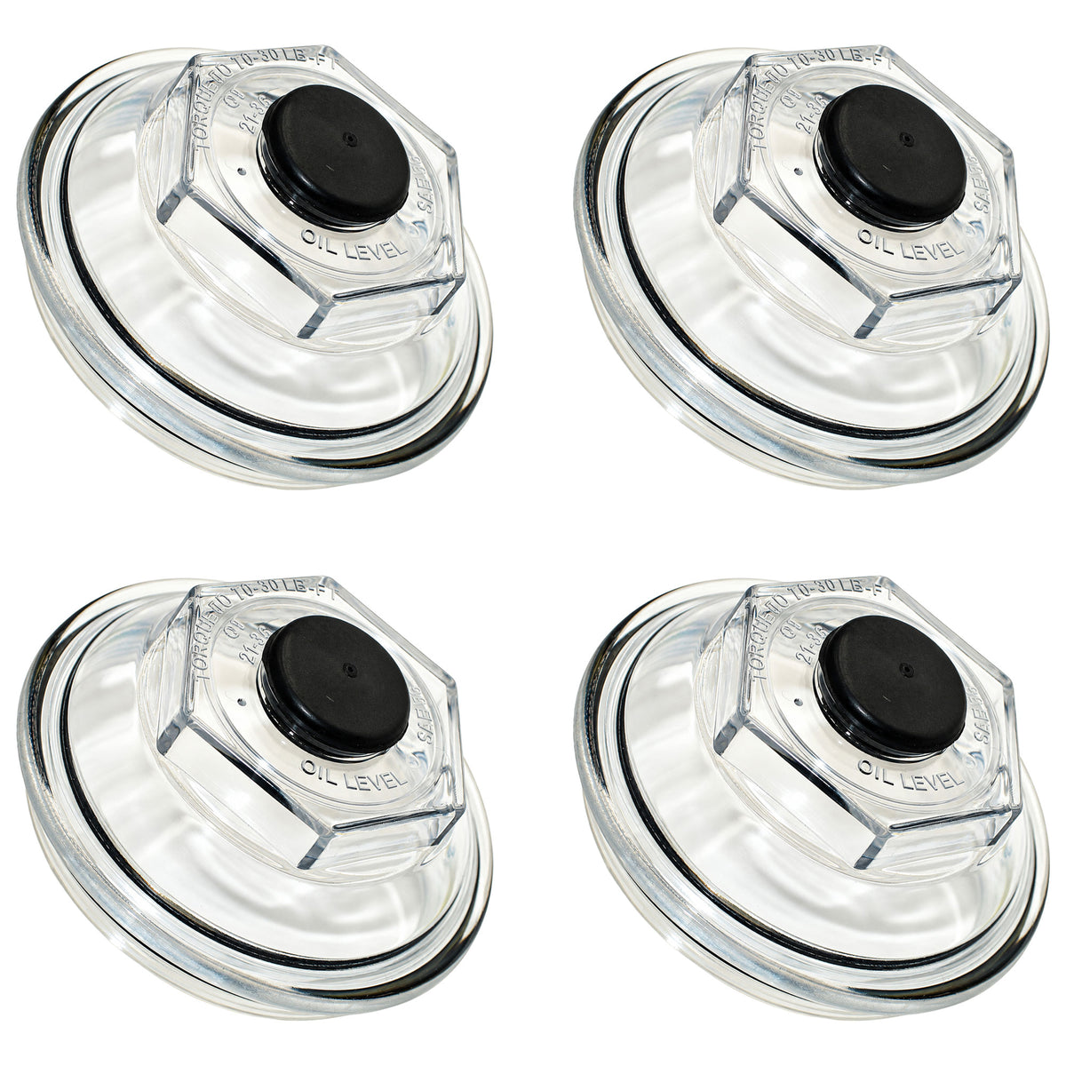 (4) 4" Oil Cap Kit 21-36 fits Dexter 9K 10K 12K 15K Axle Hubs