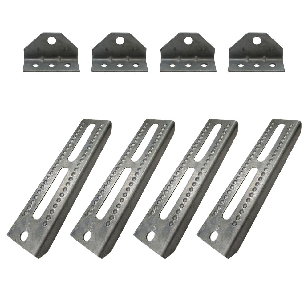 (4) 10" Boat Trailer Swivel Top Bunk Board Brackets Bolster