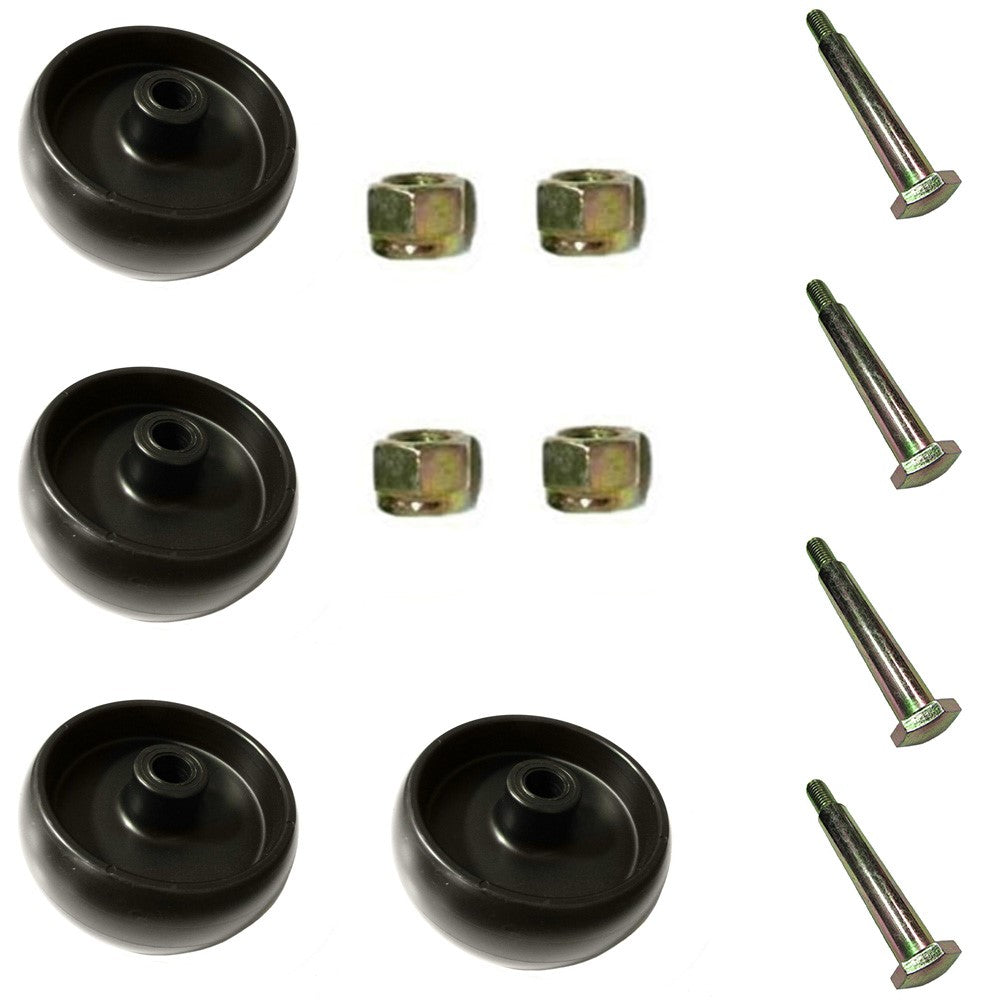 New FOUR(4) Deck Wheels Fits John Deere D100 D105 D110 D120 D130 W/ Bolt & Nut