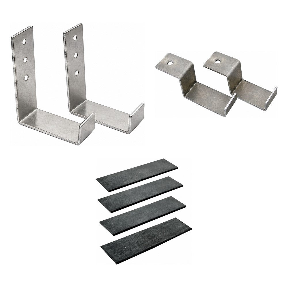 Radiator Aluminum Mounting Kit with Pads for Downflow Muscle Car Radiators