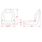 High Back Seat, Black Vinyl for Compact Tractors