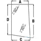 RH Cab Glass Window Fits John Deere 6100 6120 6200 6300 6320 6410 6620 7520 6400