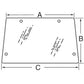 Fits John Deere Parts RH/LH SIDE CAB WINDOW L57980 3255, 3155 (S/N 631622>),3055