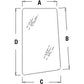 L78537 Side Glass Tiinted Left Hand Fits John Deere 6200 6300 6400 6500 Tractors