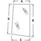L78538 New RH Side Glass Fits John Deere 6200 6300 6400 6500 6506 6600 6800 +