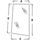 L78538 New RH Side Glass Fits John Deere 6200 6300 6400 6500 6506 6600 6800 +