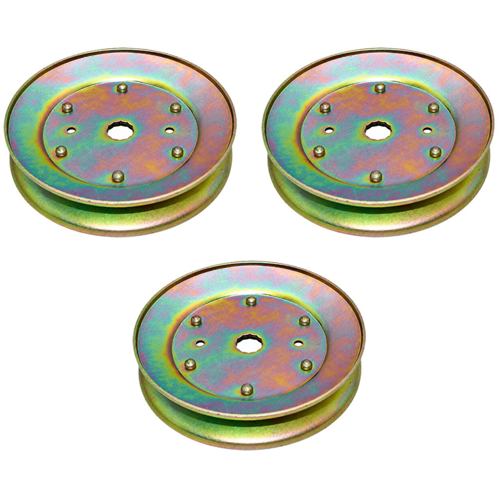 (3) Spindle Pulley Fits Craftsman Fits Husqvarna 153535 129861 173436 177865