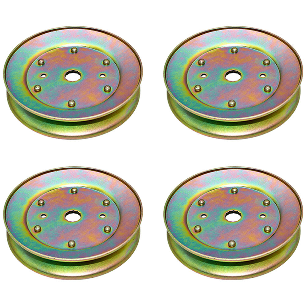 Qty 4: Spindle Pulleys Fits AYP Replaces 129861