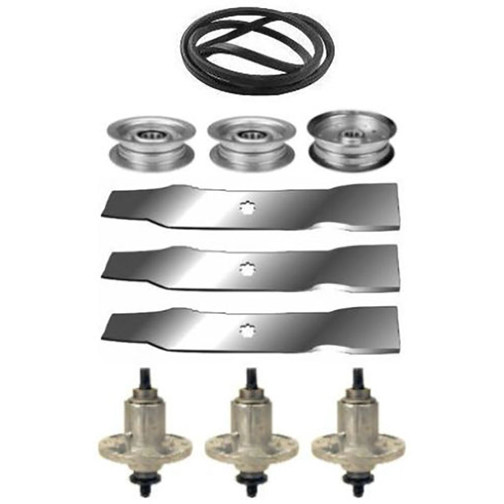 Deck Parts Kit Fits John Deere LA130 Series 48" Mower Spindles Blades Belt Idler